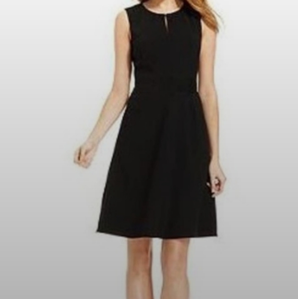 Calvin Klein Keyhole Fit Flare Career Dress
